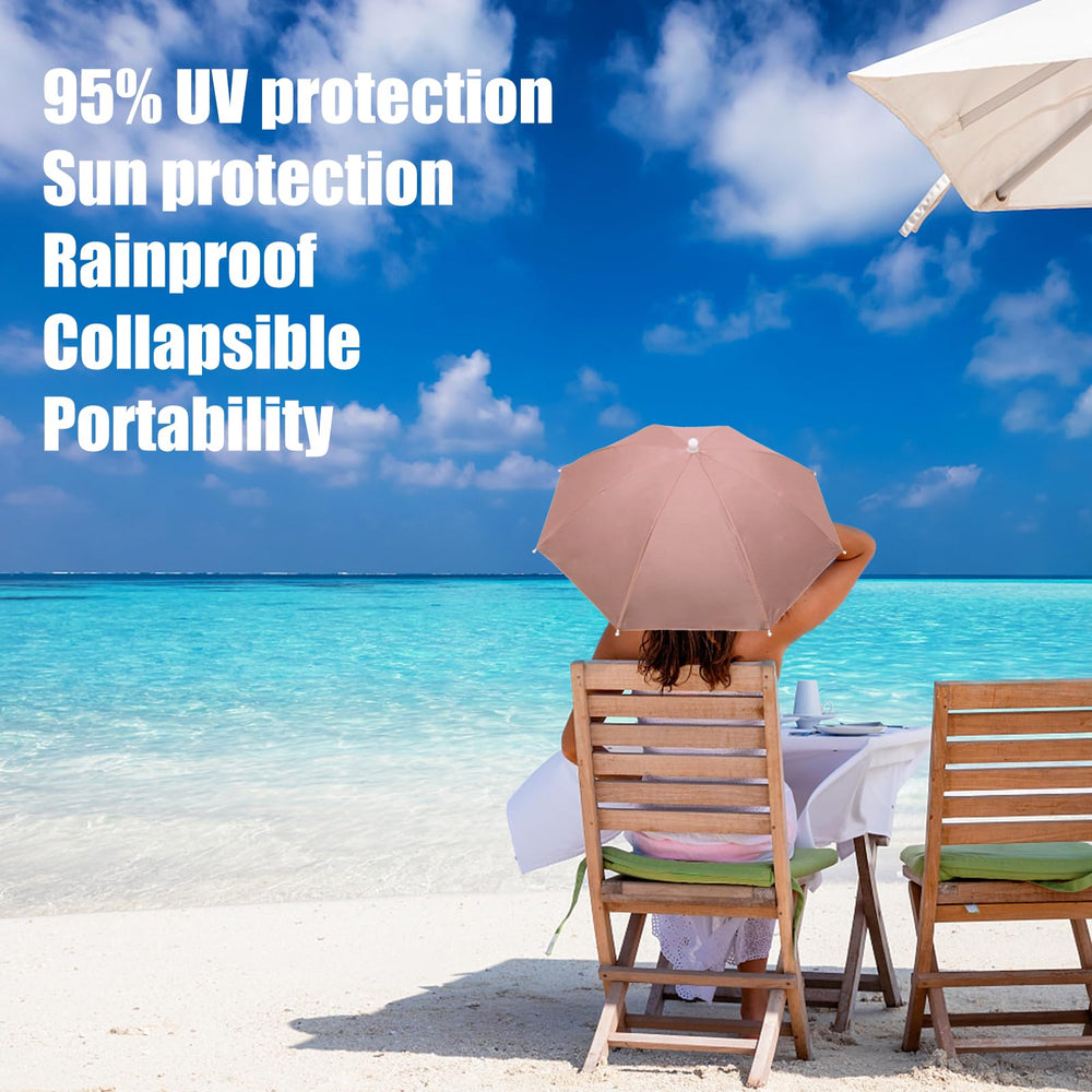 Folded MUFEKUM umbrella hat compact size