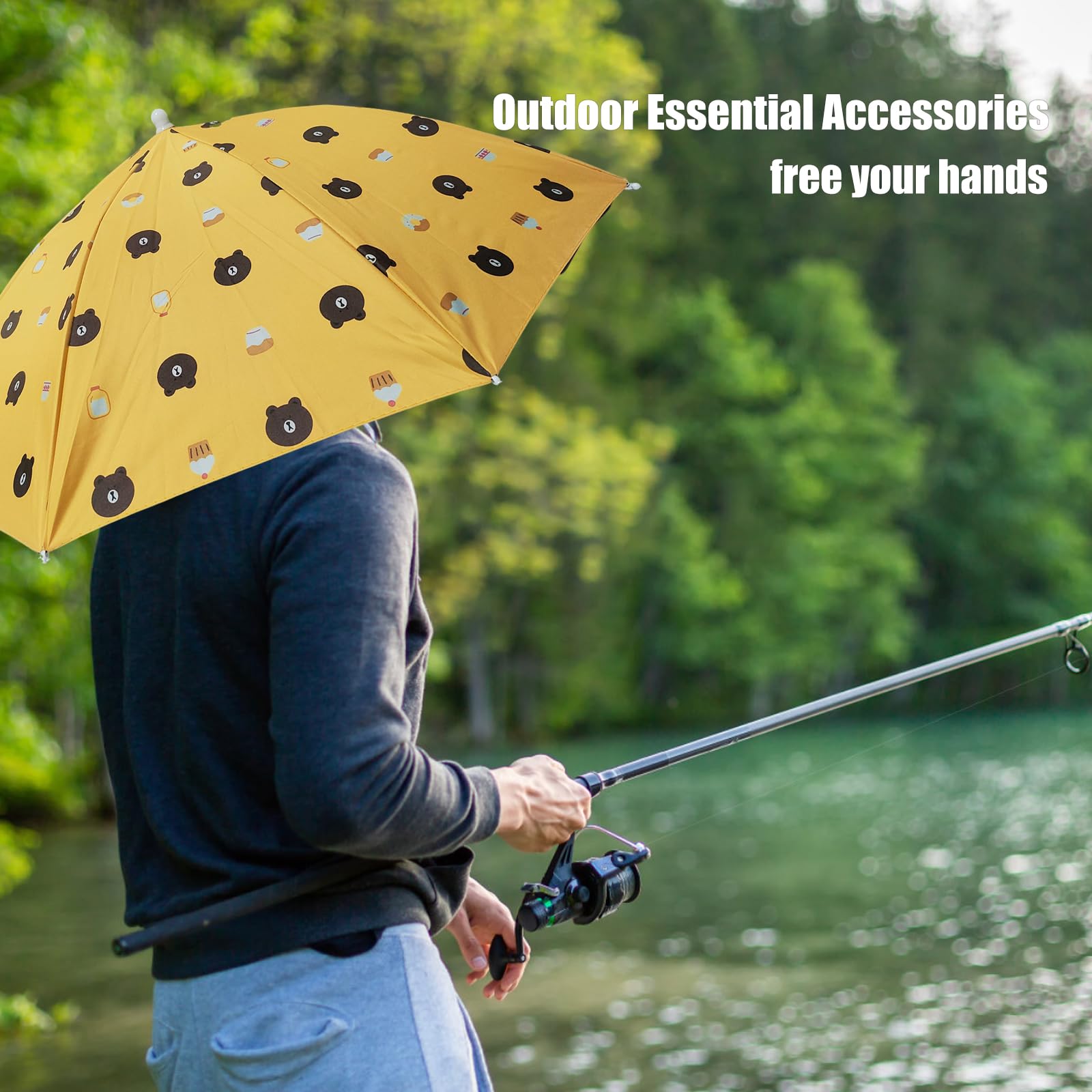 Open 27 inch MUFEKUM Umbrella Hat