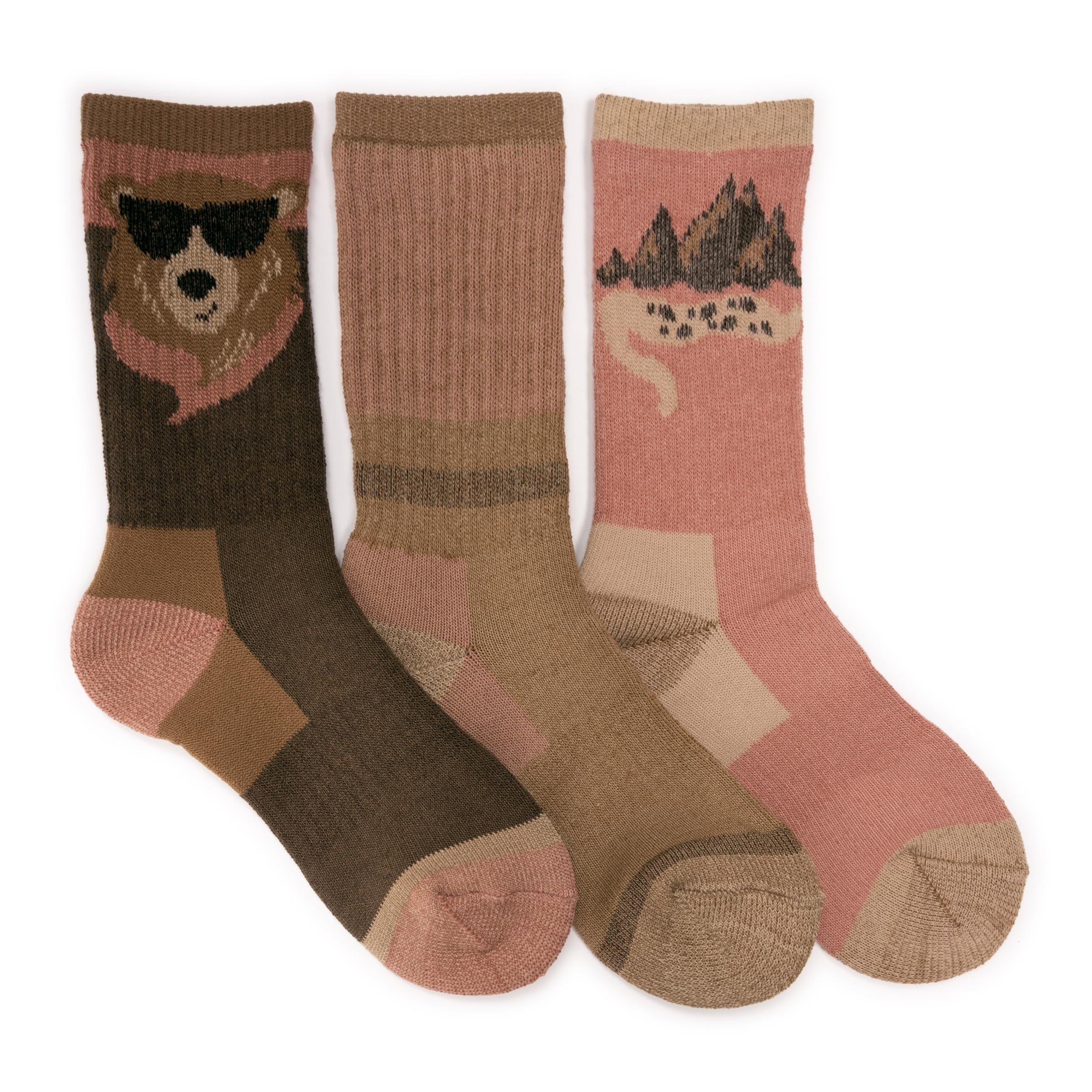 Close-up of MUK LUKS hiking heat retainer crew sock shows arch support and secure ribbed cuff.