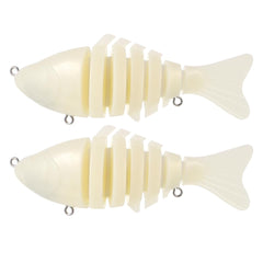 Beige multi-joint fish lure body blank