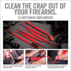 Multi-purpose utility brush set shown with various cleaning brushes