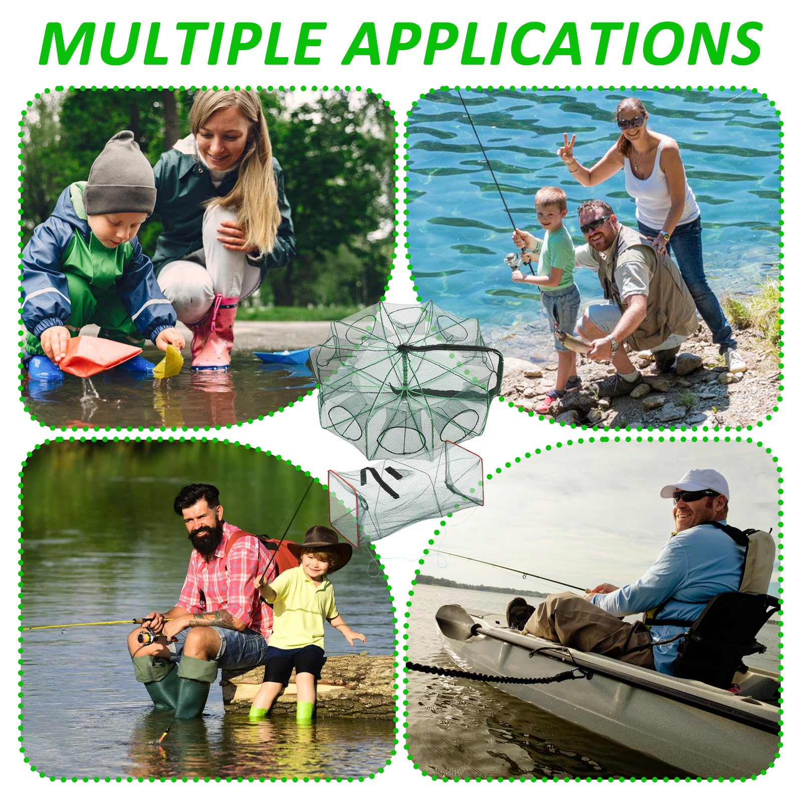 Ready-to-deploy multi-species traps for crabs, shrimp, crawfish, and small fish
