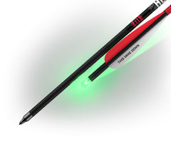 Crossbow arrows with multicolor strobe lights showing pulse, fade, and flash