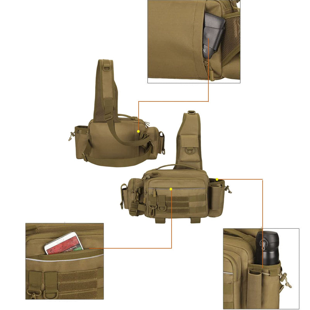 MOLLE webbing on front for additional gear attachments