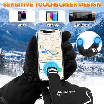 Multper heated gloves inner lining close-up highlighting soft velvet warmth.
