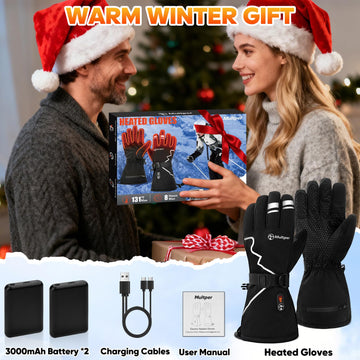 Multper heated gloves ideal for skiing and fishing adventures.