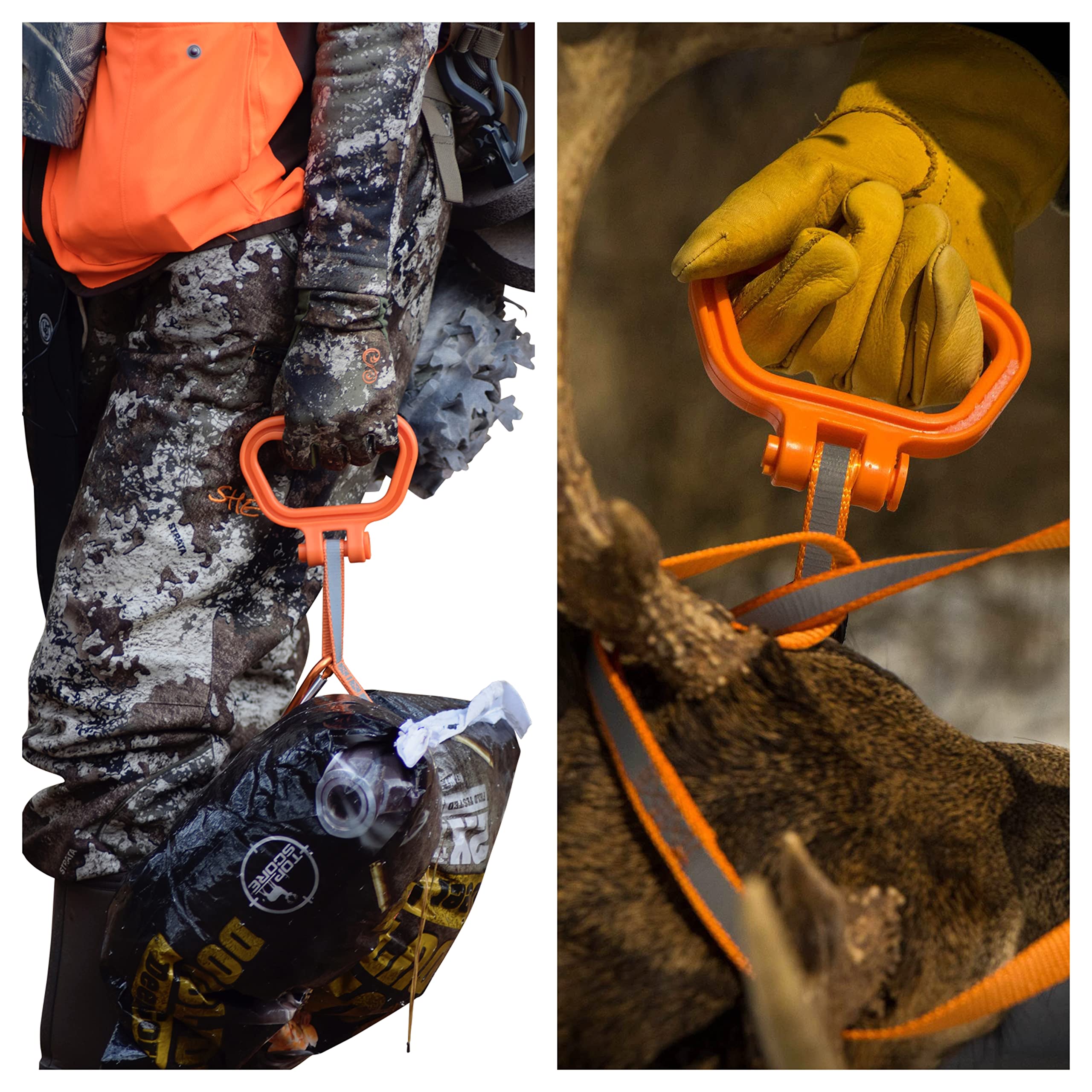 MULTUS deer drag rope used to haul heavy gear and wood.