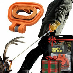 MULTUS Perfect Deer Drag Rope handle - removable for easy one-person use.