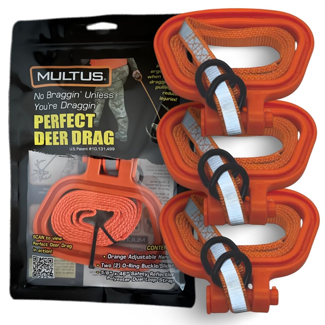 MULTUS Perfect Deer Drag Rope with universal handle for easier, controlled hauling.