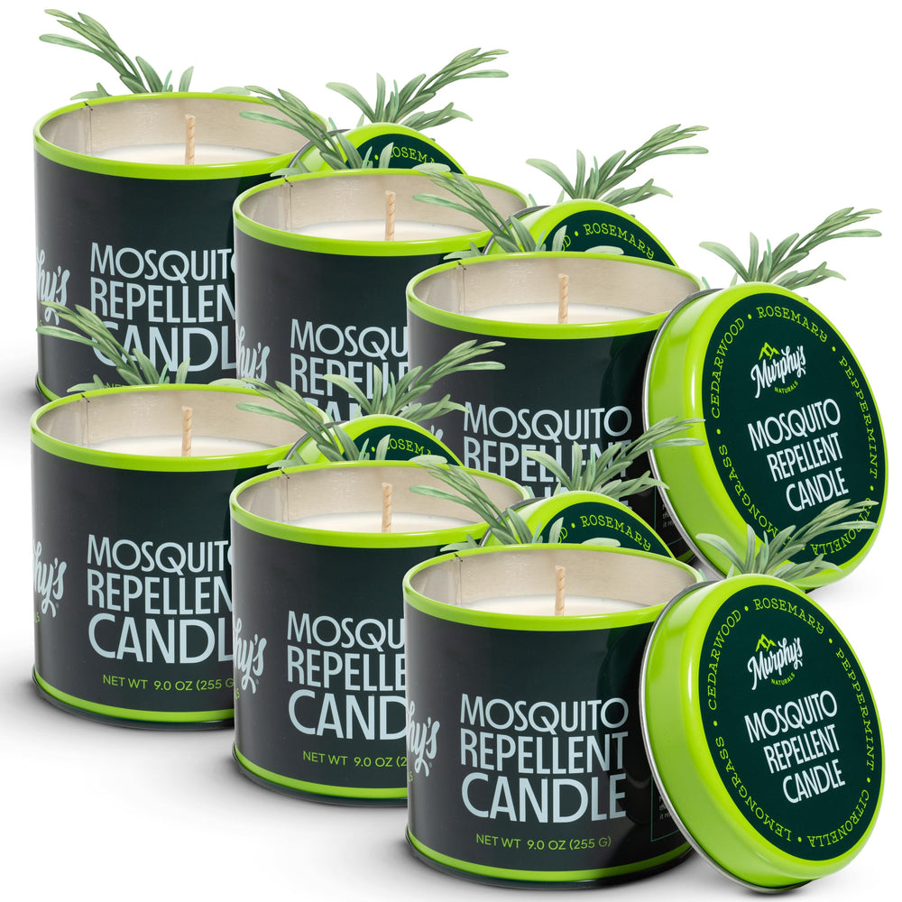 Murphy's Naturals mosquito candle for outdoor patio, citrus scent helps deter mosquitoes while you relax.