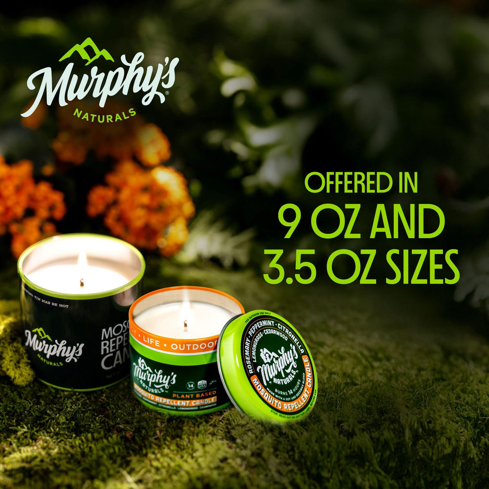 Murphy's Naturals soy-beeswax blend candle emphasizing clean burn.