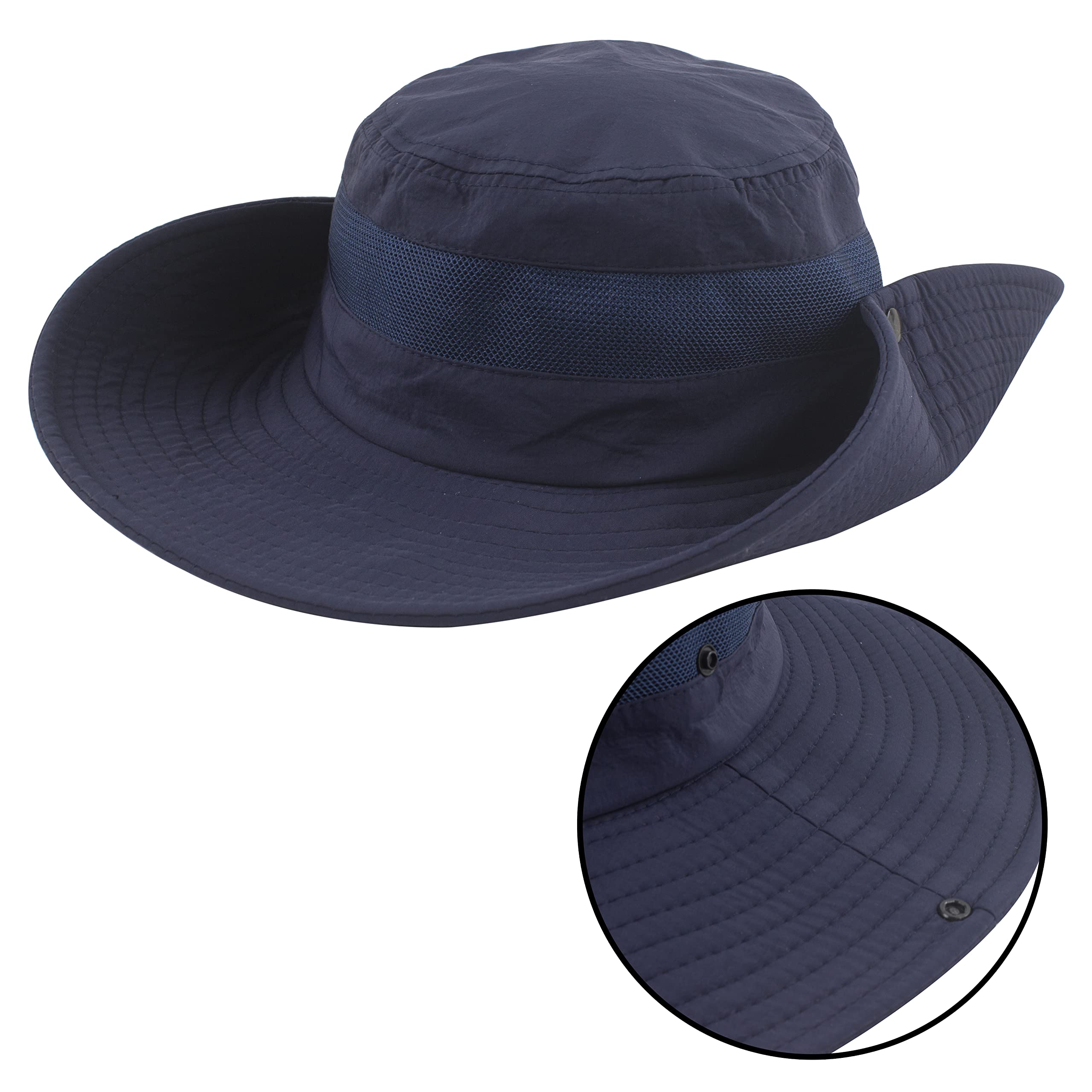 Muryobao boonie hat showing UV protection and breathable crown