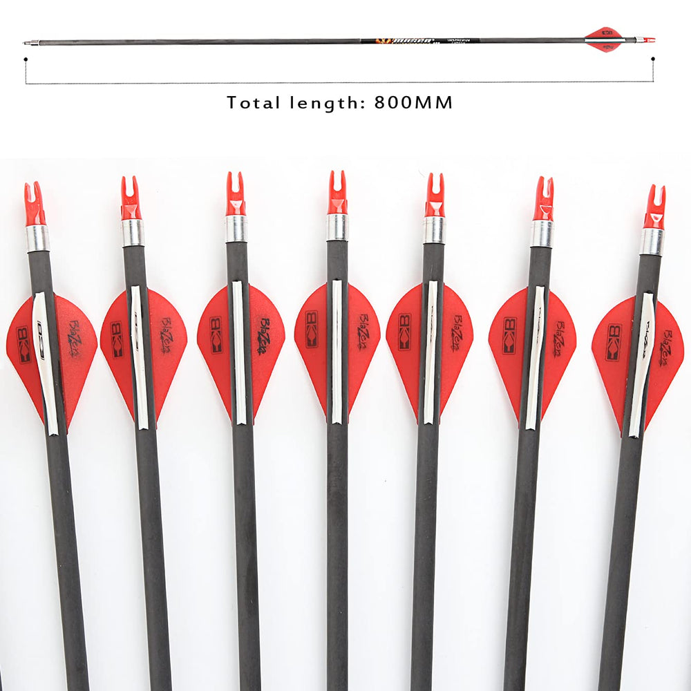 Musen Pure Carbon 30-inch arrows 85-grain field points for quick target engagement