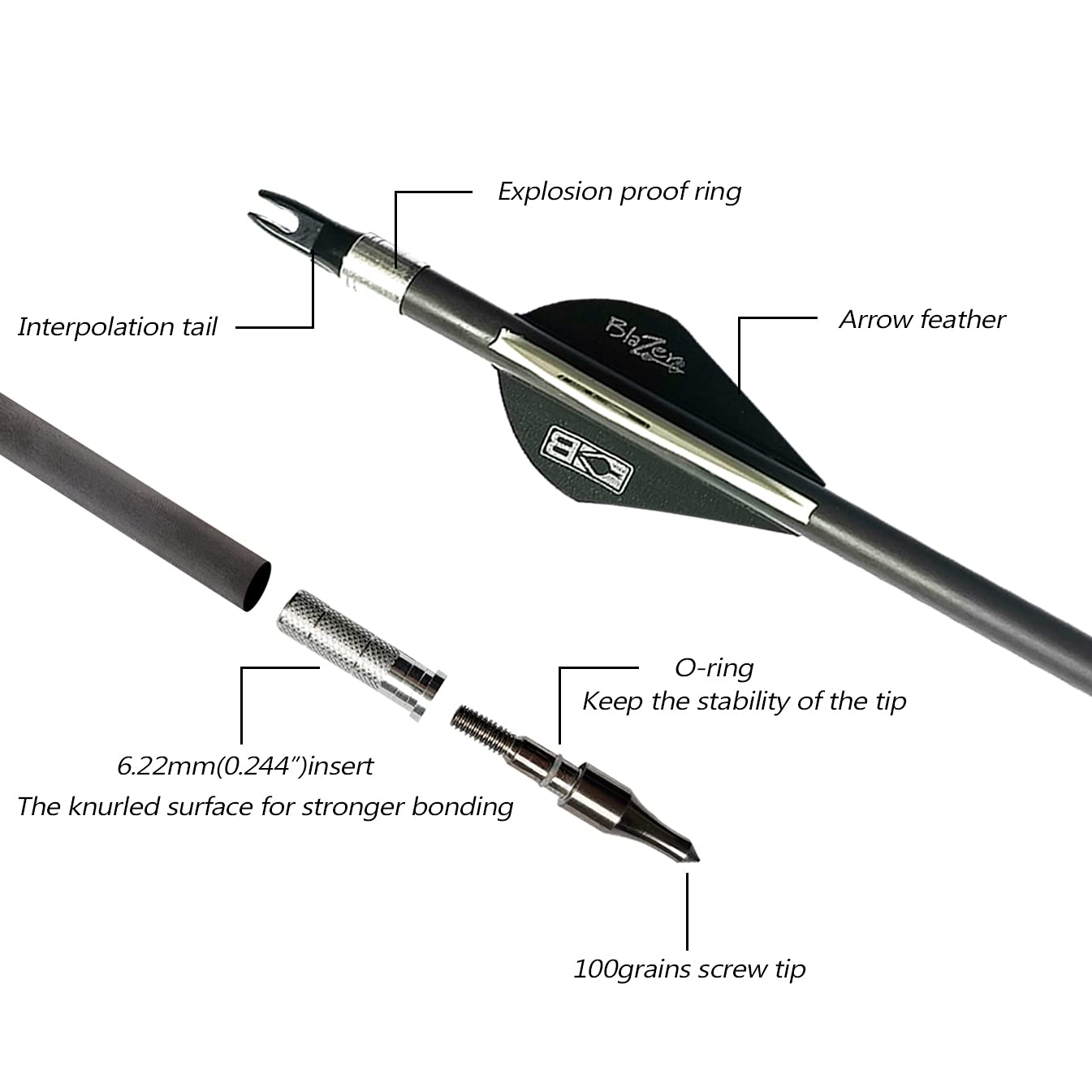 Musen Pure Carbon Arrows 30in with vanes demonstrates stable mid-flight balance.