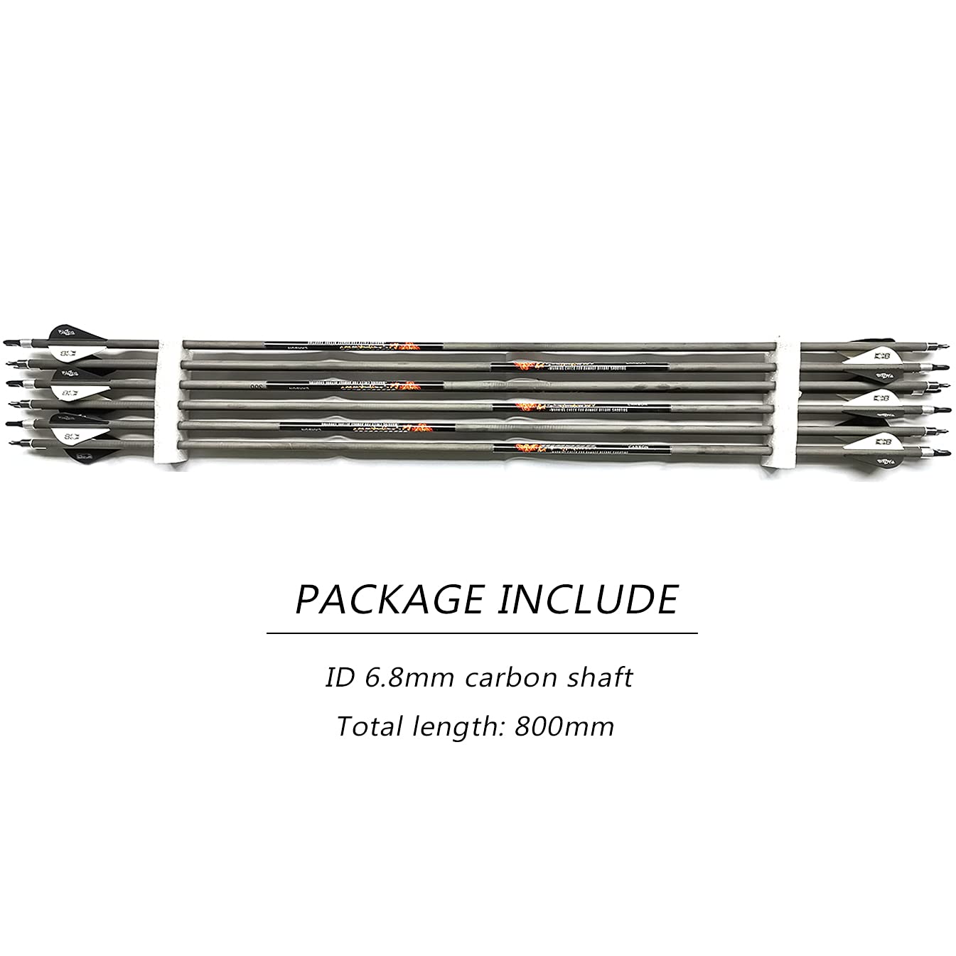 Musen Pure Carbon Arrows 30in bow-ready setup for field use and practice.