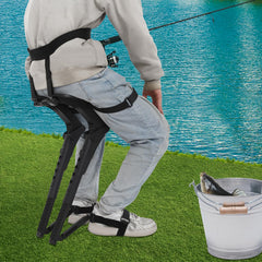 MUSESPANI Wearable Chair safety straps secure legs and waist.