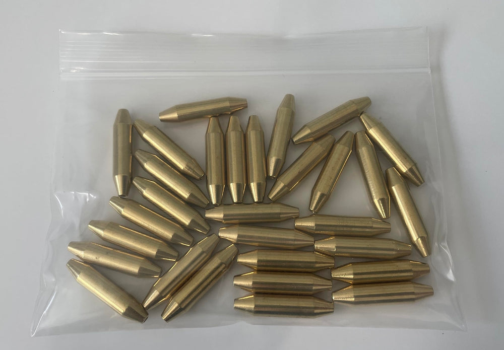 Packaging for brass inline spinner lure bodies and parts – 30 pack