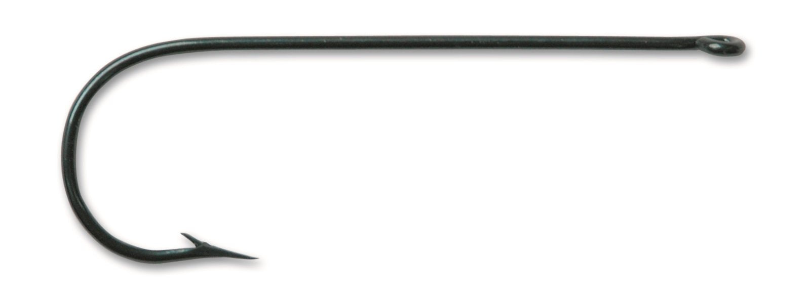 Mustad 3262 Aberdeen hook, blued finish, ringed for secure bait presentation.