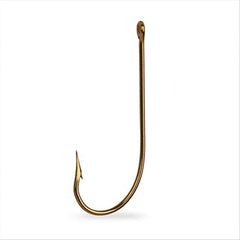 Mustad 3366 Classic Sproat Large Ring bronze hooks in a 100-pack for versatile rigs.