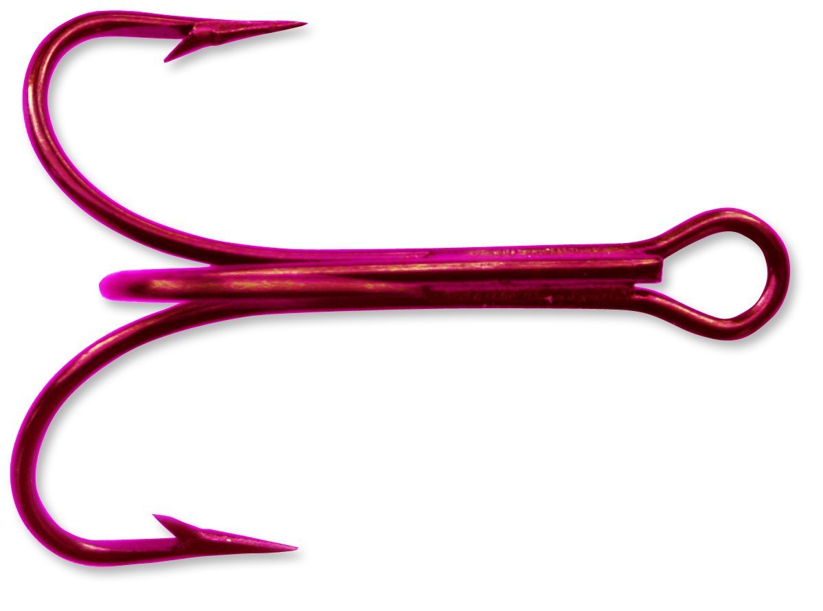 Mustad 3551 Classic Treble Hook close-up in bronze finish for freshwater and saltwater use