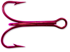 Mustad 3551 Classic Treble Hook close-up in bronze finish for freshwater and saltwater use
