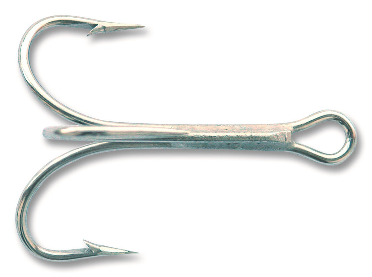 Mustad 3551 Classic Treble Hook side view for versatile freshwater and saltwater fishing.