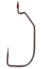 Mustad Assault wide-gap bass hook with Tak-bend for quick penetration on big bass