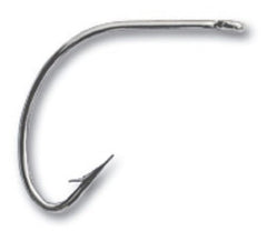 Mustad Classic Reversed Straight Eye Wide Gap Hollow Point Hook 4/0 Nickel Pack of 100