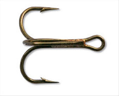 Mustad Classic Round Bend Treble Hook size 6 in bronze for reliable lure hookups.