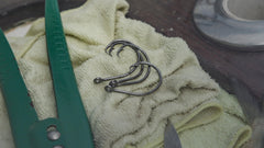 Kirbed left-offset point on Mustad Demon Circle hook for better hooksets