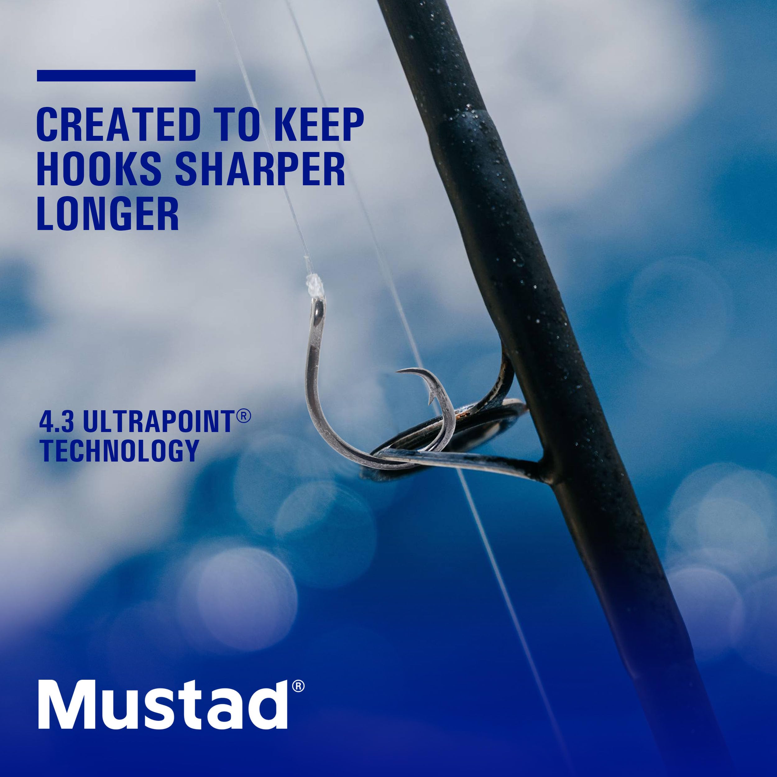 Mustad Demon Offset Circle 4X Strong 8/0 packaging image conveys ready-to-use convenience