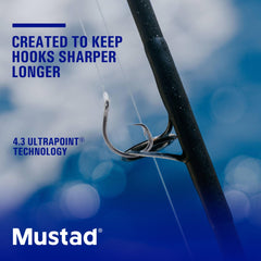 Mustad Demon Offset Circle 4X Strong 8/0 packaging image conveys ready-to-use convenience