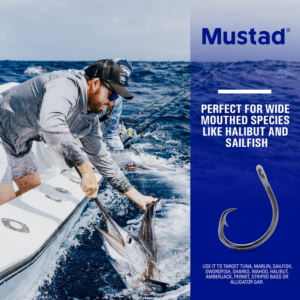 Mustad Demon Offset Circle 4X Strong 8/0 shank detail shows refined wire and strength