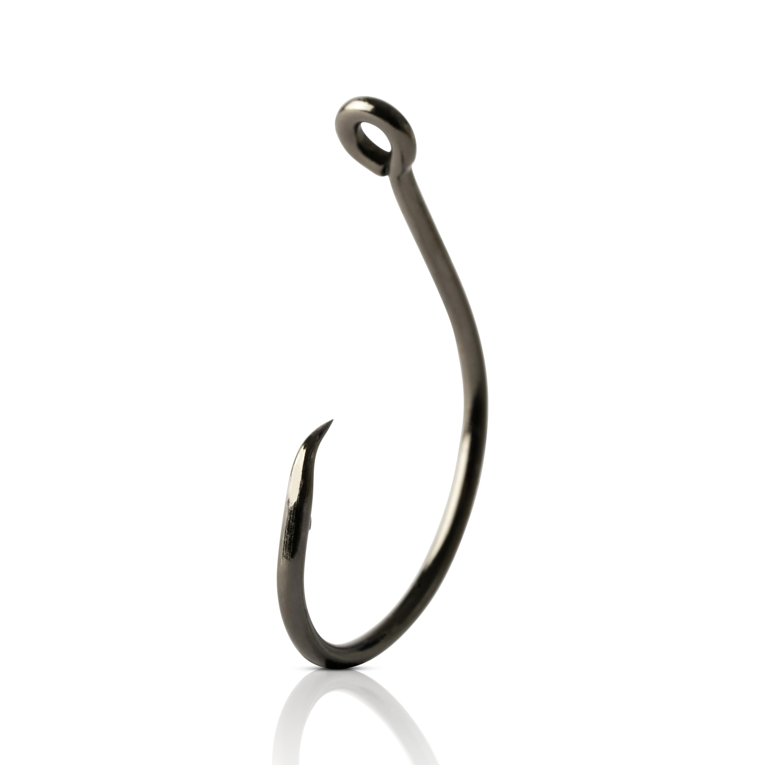 Mustad Demon hook showcasing 3X strong wire for heavy targets.