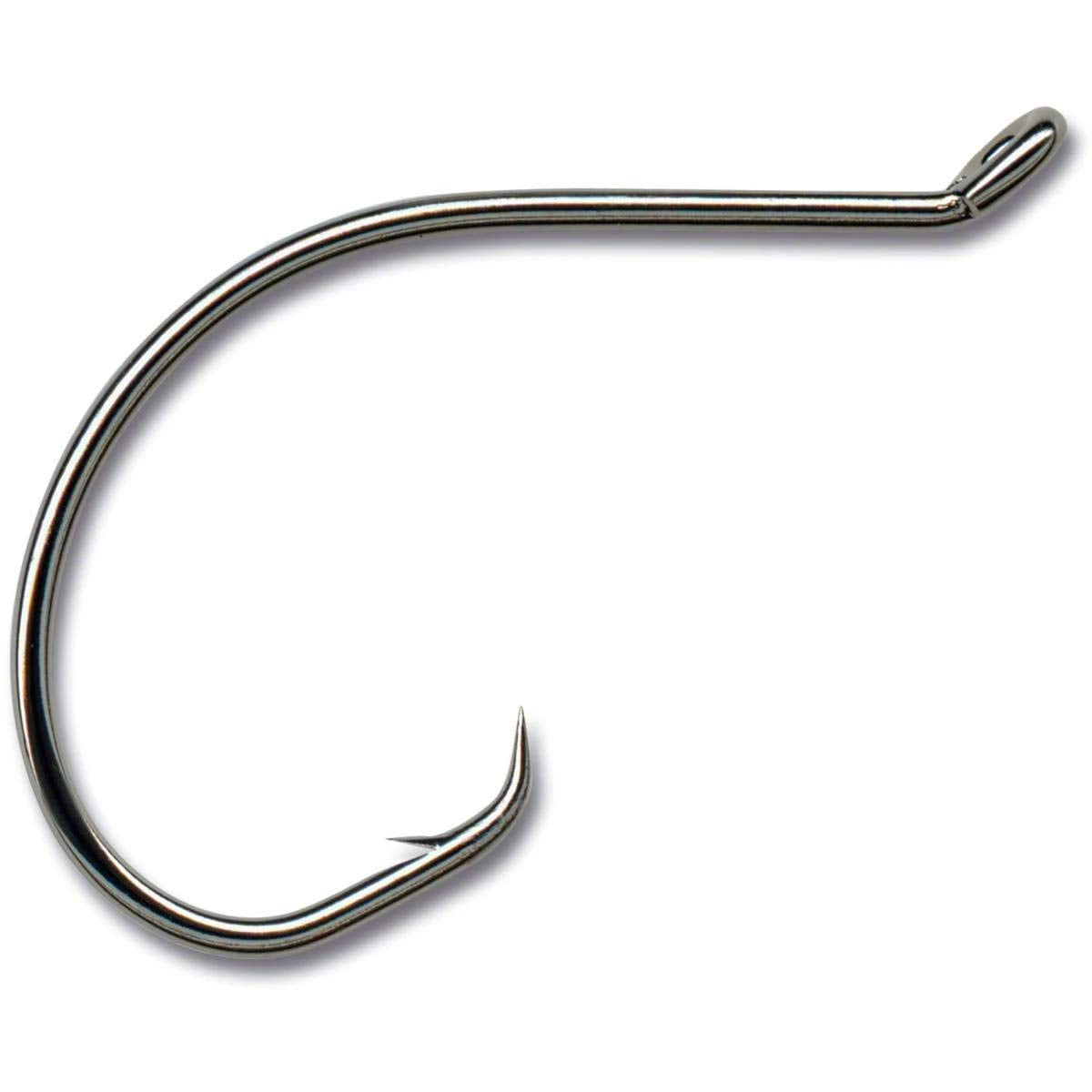 Mustad Demon black nickel finish resists corrosion for durable performance.