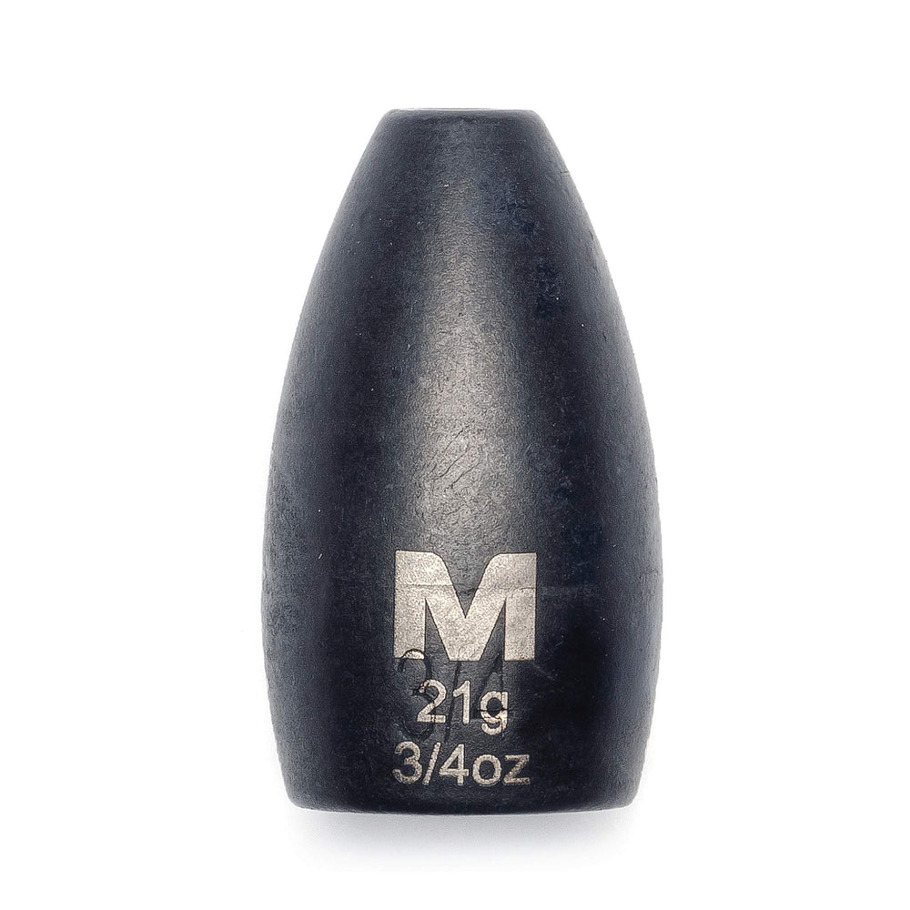 Mustad Flipping Weight 3/4oz tungsten detail with precise weight engravings