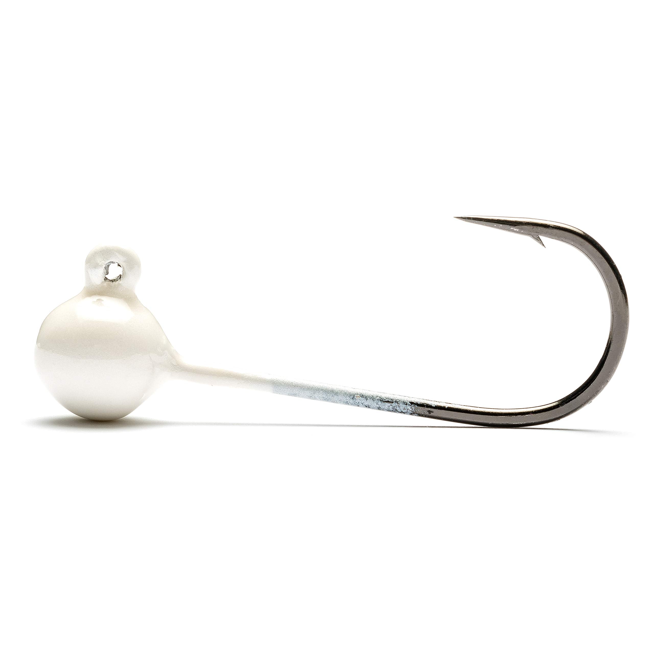 Mustad Jig Head Pearl 1/8oz with compact profile for precise casting and easy rigging.