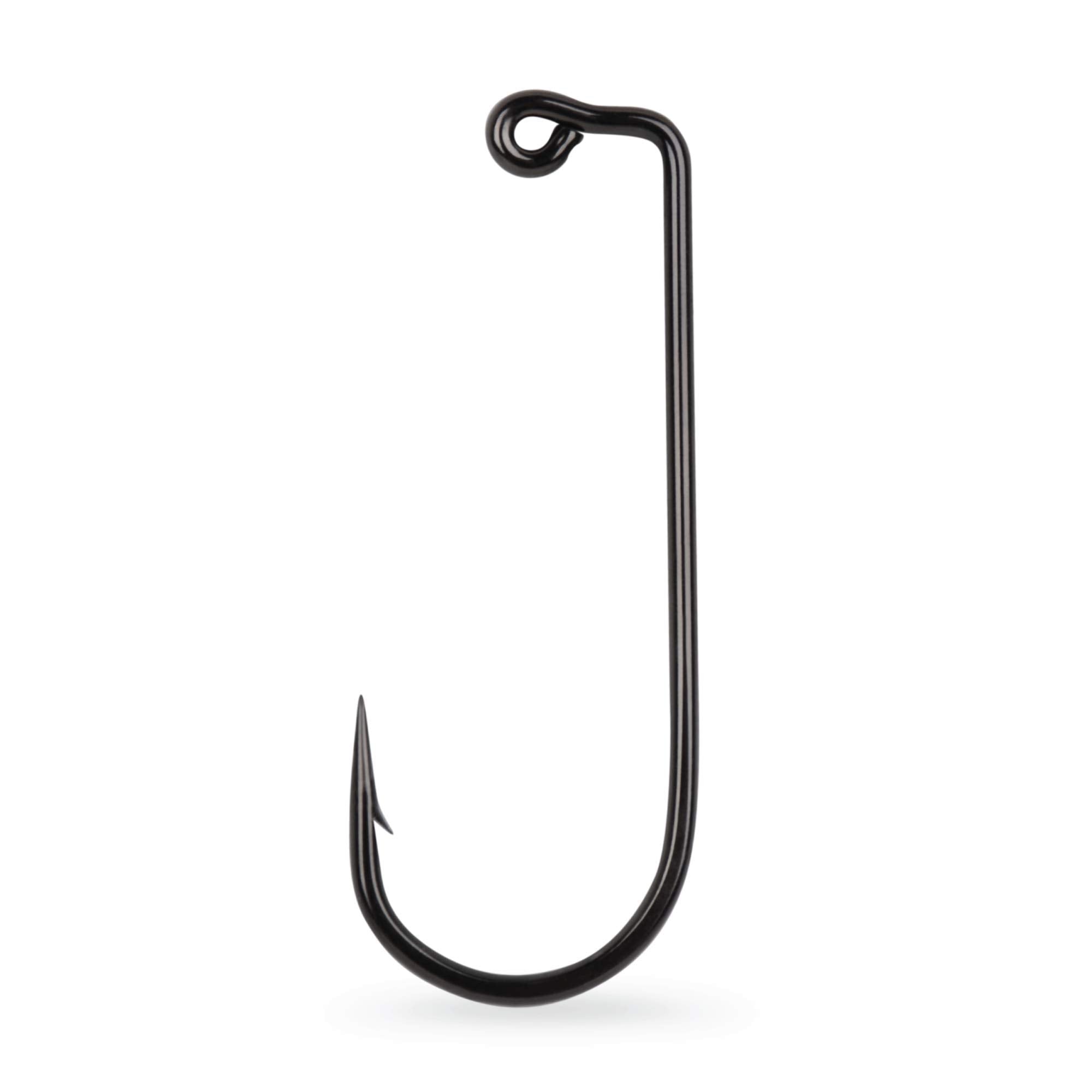 Mustad jig hook 90° 3/0 in black nickel delivers strong forged performance for precise jigging