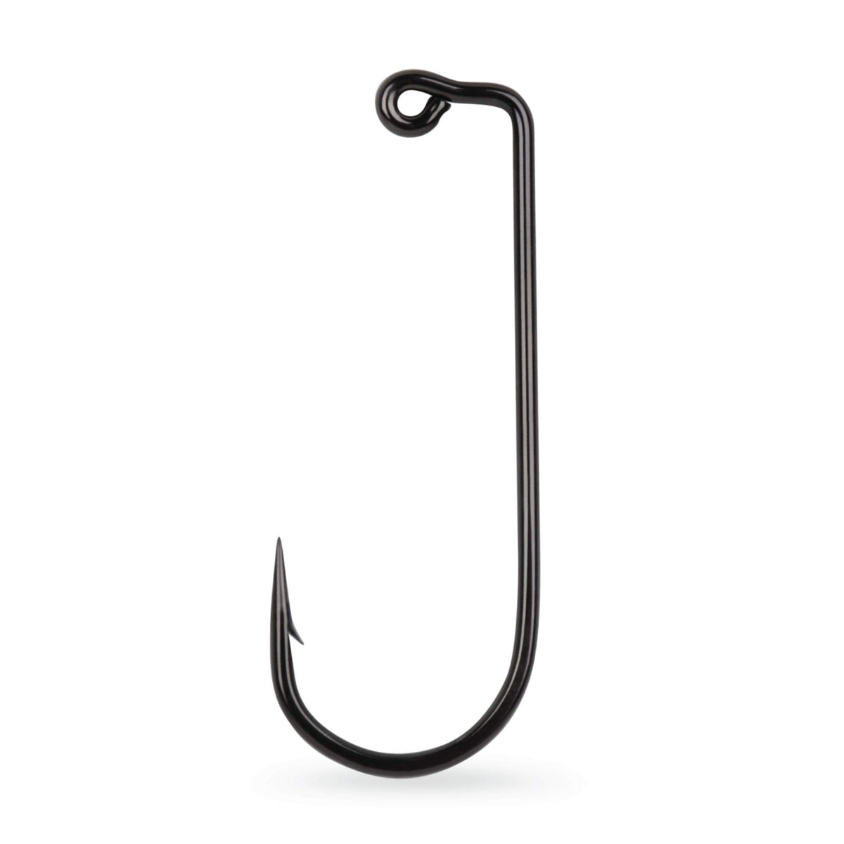 Mustad jig hook 90° 3/0 in black nickel delivers strong forged performance for precise jigging
