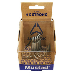 Mustad Jolock Inline Treble Hooks gunmetal finish for smooth performance