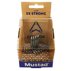 Mustad Jolock inline treble hooks with 0.06 inch wire diameter, built for durability in tough conditions.
