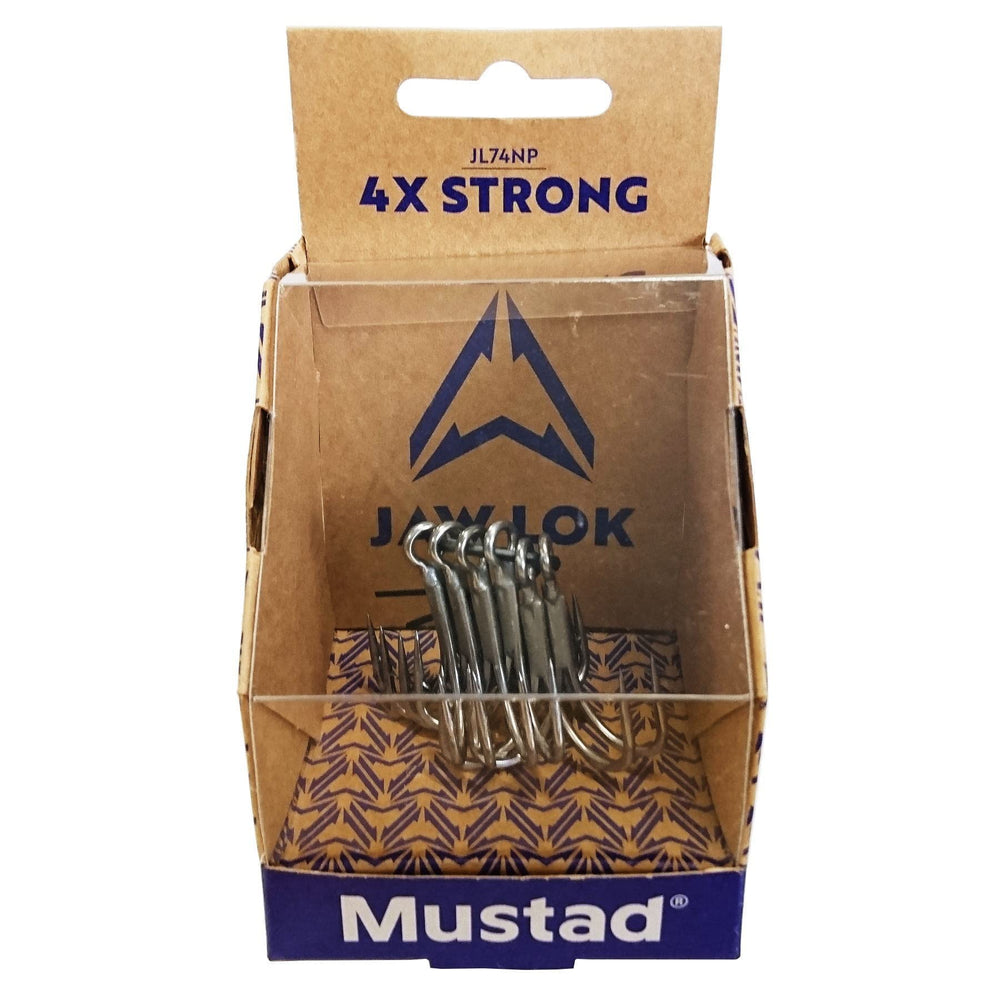 Mustad Jolock treble hook on lure demonstrates precise swimming and strong attachment