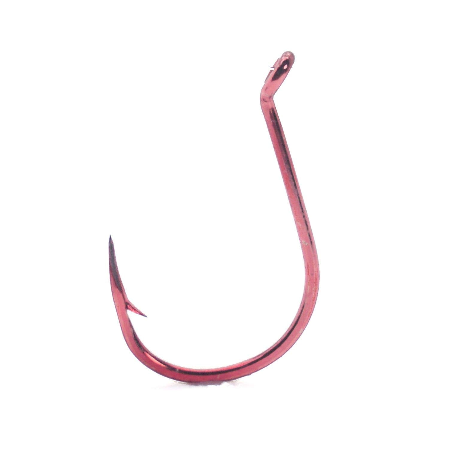 Mustad KVD Dropshot Hook in red size 1 for precise bass presentations