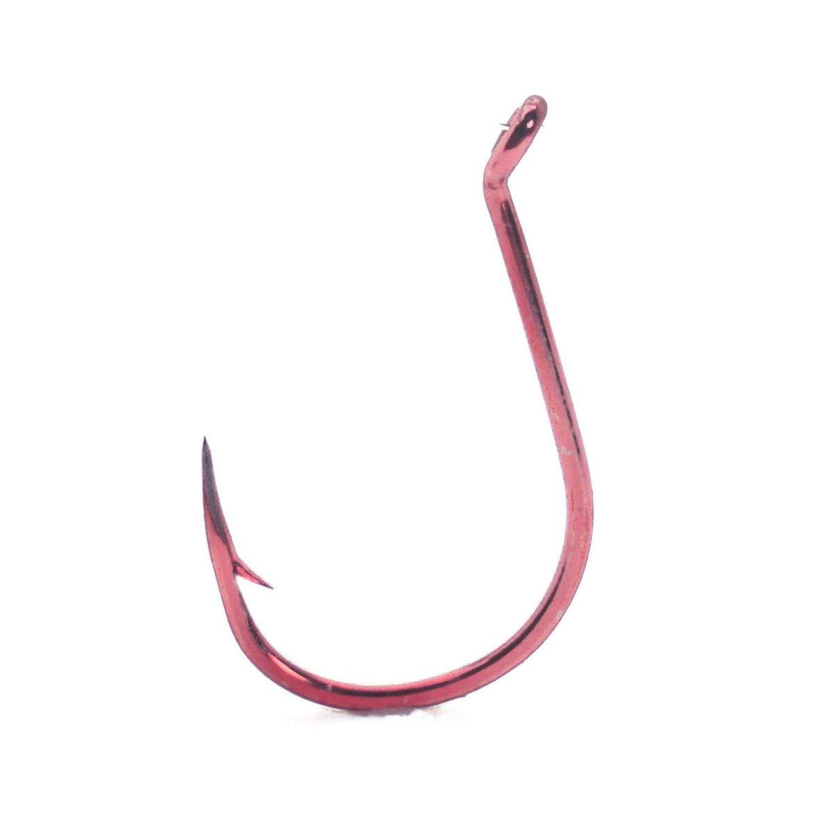 Mustad KVD Dropshot Hook in red size 1 for precise bass presentations