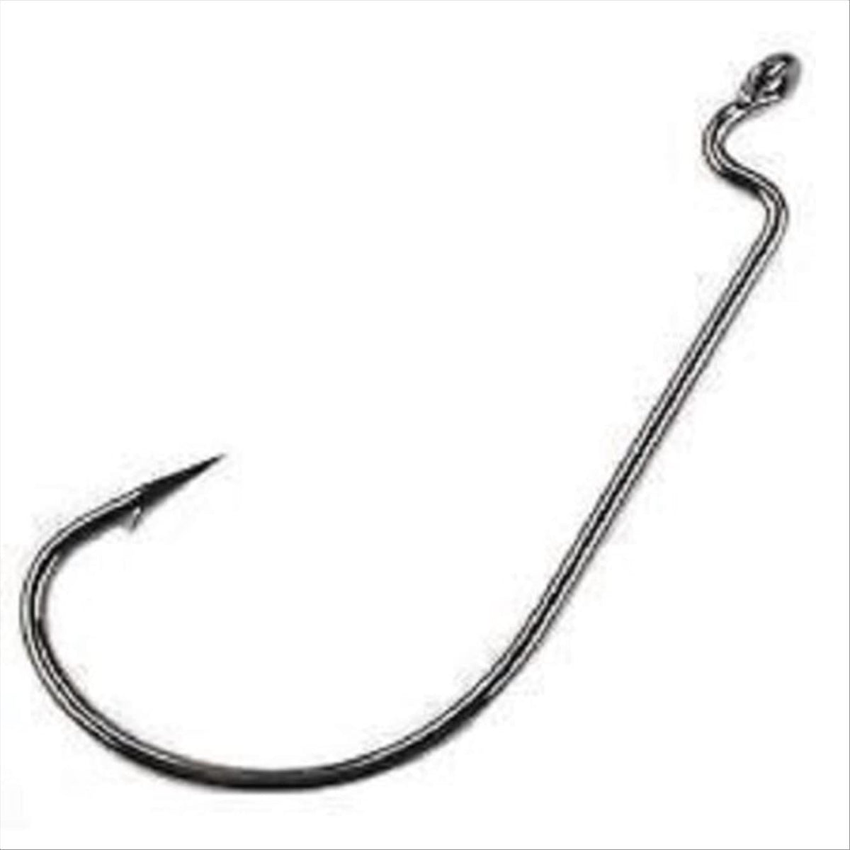 Mustad Megabite Wide Gap Hook with offset shank for secure large soft plastics.
