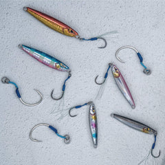 Mustad Moon Riser Jig Yellow Candy 150g in water shows slim profile slicing through water with ease.