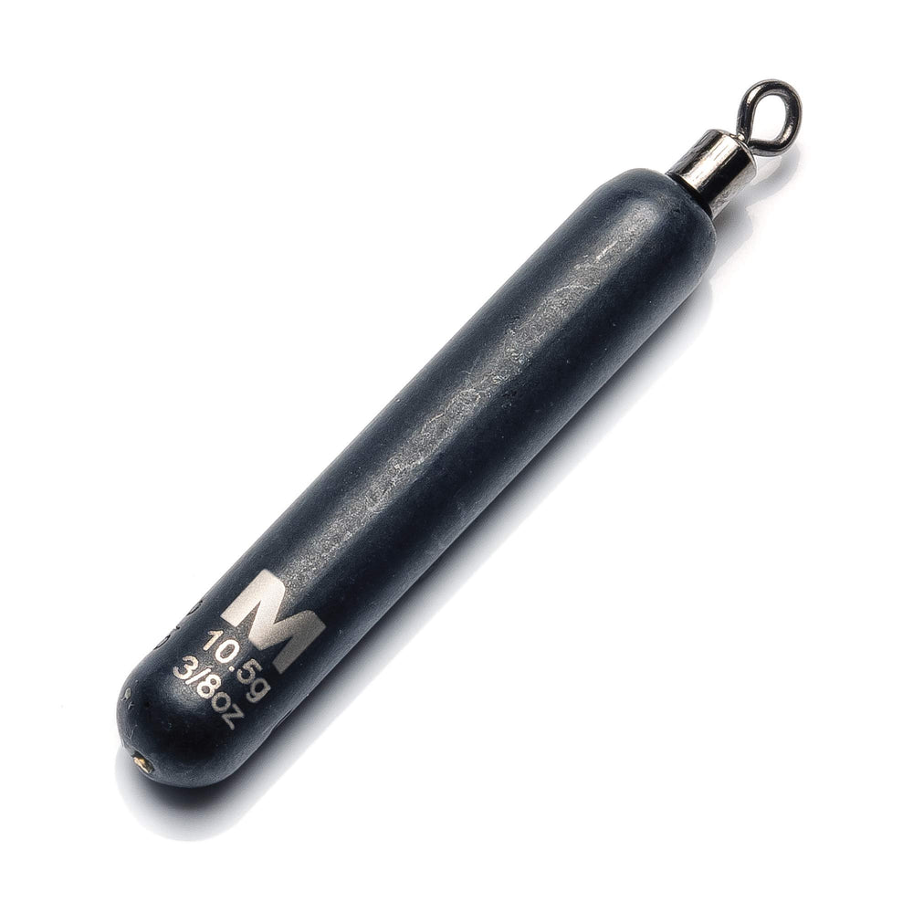 Mustad Skinny Drop Shot Weight 3/8oz - compact packaging illustrates easy handling.