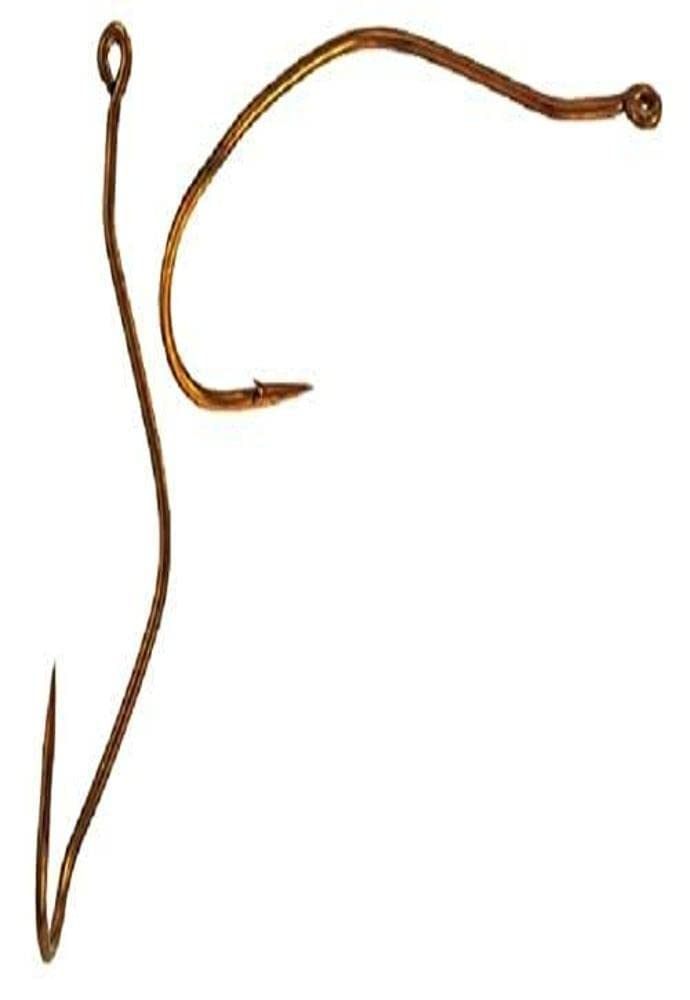 Mustad UltraPoint Slow Death Aberdeen hook with bronze finish, worm presentation for crevices
