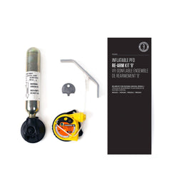 MUSTANG SURVIVAL Re-Arm Kit B with metal handle for quick field rearming.