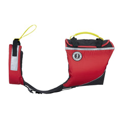 Musta ng Survival Underdog foam dog PFD with reinforced belly strap for rugged adventures.